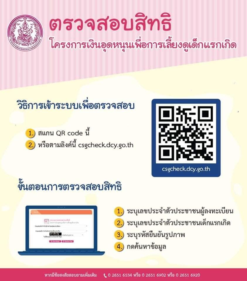 เงินเด็กแรกเกิดเข้าแล้ว!! สแกนQR Code เช็คสิทธิเลย