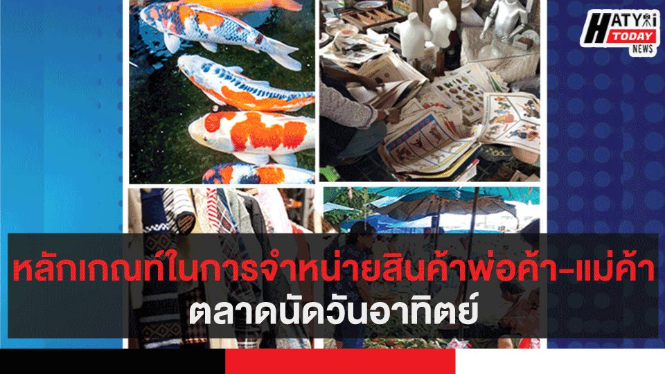 หลักเกณท์ในการจำหน่ายสินค้าพ่อค้า-แม่ค้าตลาดนัดวันอาทิตย์