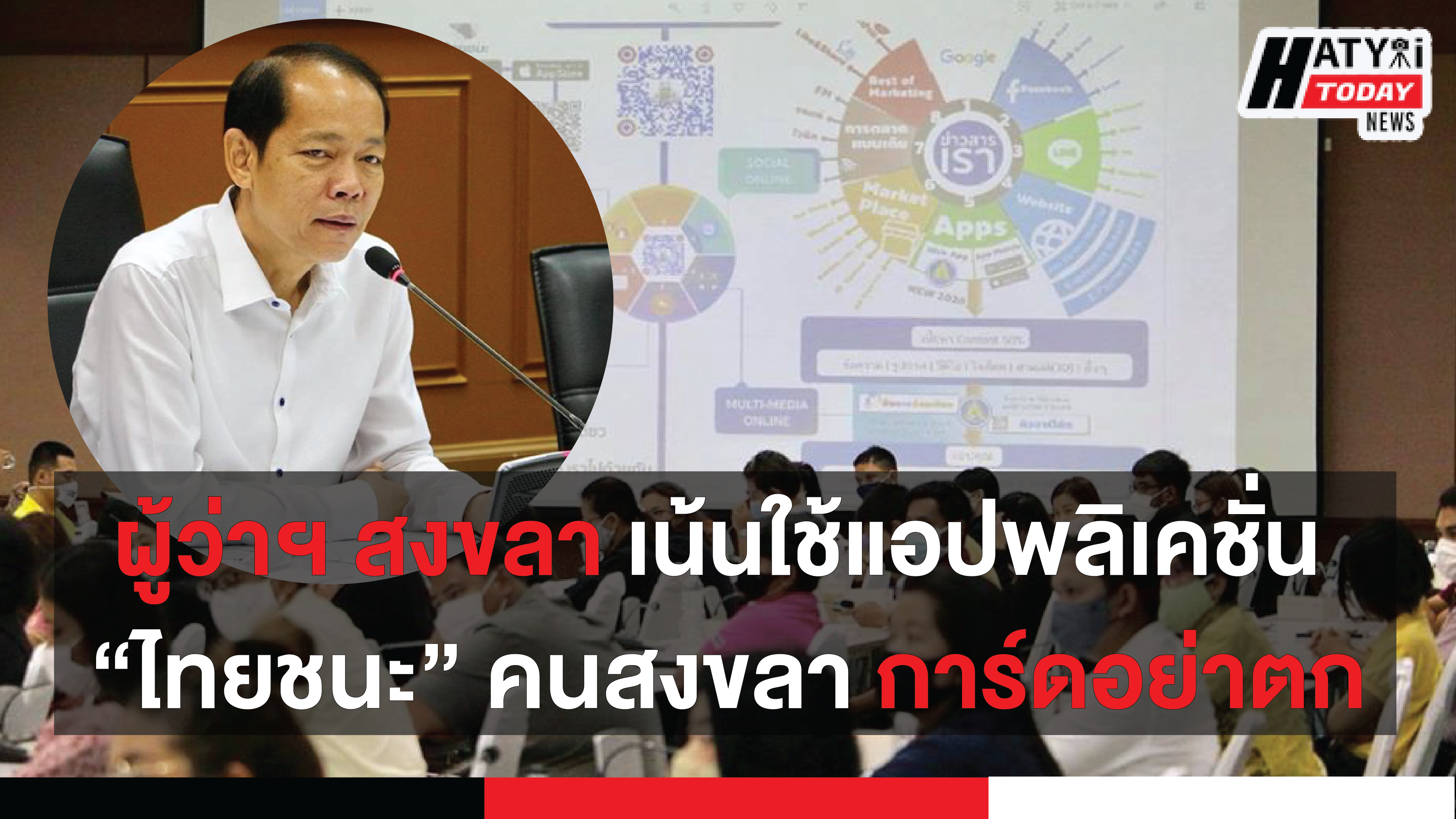 ผู้ว่าฯ สงขลา รณรงค์ให้ชาวสงขลาใช้แอปพลิเคชั่น “ไทยชนะ” คนสงขลาไม่ประมาท การ์ดอย่าตก