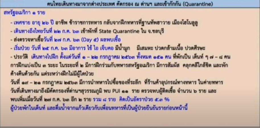 สถานการณ์โควิด-19 วันที่ 29 กรกฎาคม 2563 พบผู้ติดเชื้อเพิ่ม 9 ราย  เป็นผู้ที่เข้าพักที่ State Quarantine