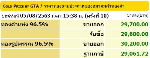 ราคาทอง