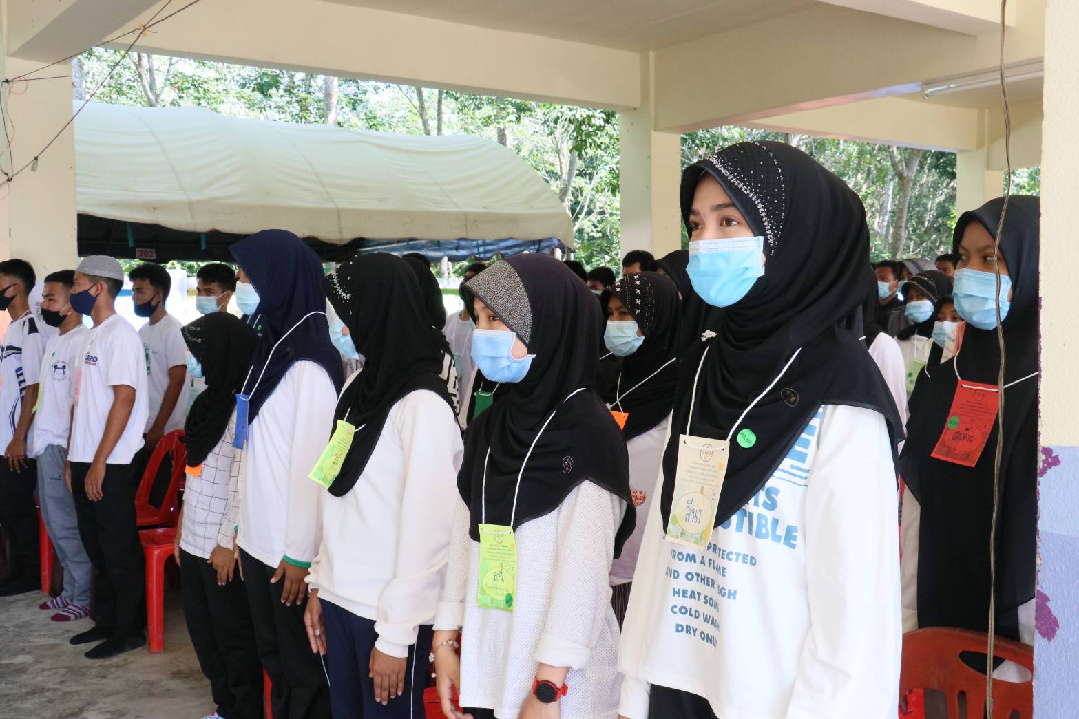 ศอ.บต. จัดกิจกรรมเยาวชนจิตอาสา5 จังหวัดชายแดนใต้ ในโครงการสานใจไทย สู่ใจใต้ 1 กลุ่มเยาวชนที่เข้าร่วมโครงการสานใจไทย สู่ใจใต้