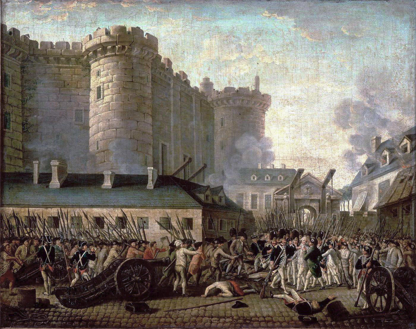 ภาพการบุกคุกบัสตีย์ อันเป็นที่มาของวันชาติฝรั่งเศส