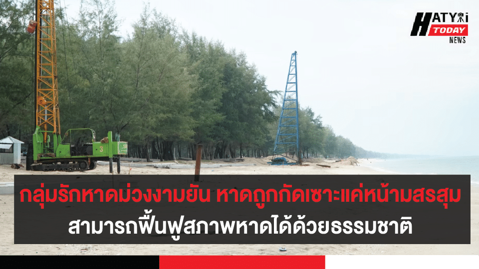 ชายหาดม่วงงาม ถูกกัดเซาะชั่วคราวแค่หน้ามสรสุม แต่สามารถฟื้นฟูสภาพหาดกลับมาได้เหมือนเดิมด้วยธรรมชาติ