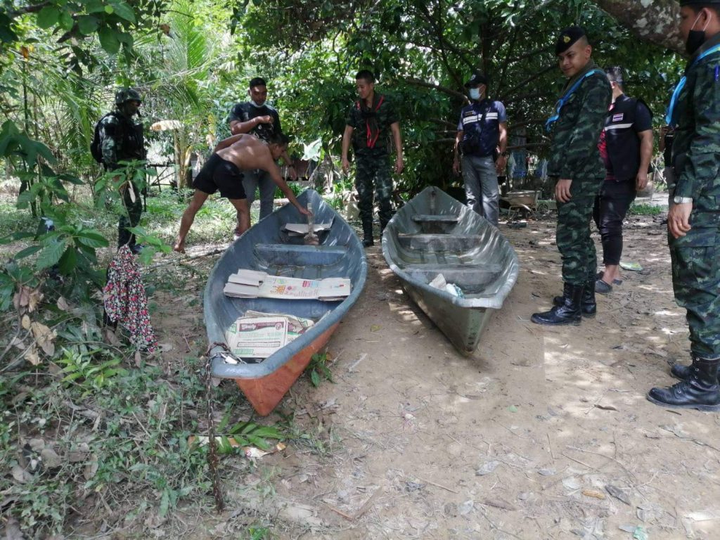 สุไหงโก-ลกรวบตัวบุคคลต่างด้าวมาเลเซียหลบหนีเข้าเมืองทางเรือไฟเบอร์ข้ามฝั่งมา 1 ราย