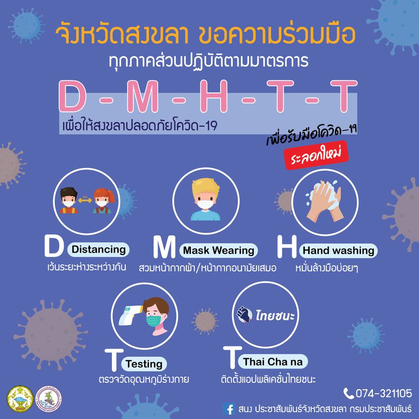 จังหวัดสงขลา เน้นทุกภาคส่วนปฏิบัติตามมาตรการ D-M-H-T-T พร้อมออกประกาศกำหนดพื้นที่เพื่อป้องกันโควิด-19 1 134851296 223539622677179 7341105958812556038 o HATYAITODAY
