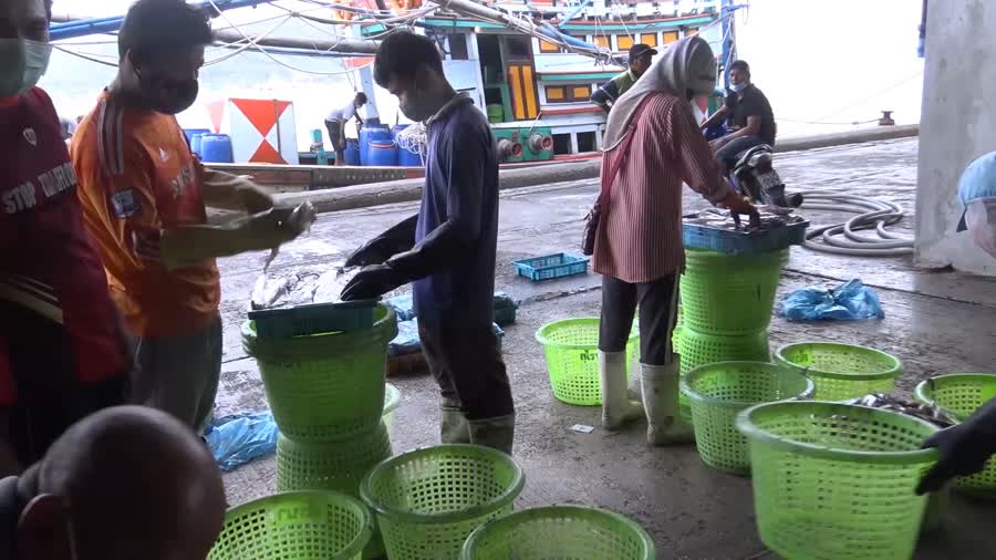 ศรชล.จังหวัดสงขลา คุมเข้มท่าเทียบเรือประมงจังหวัดสงขลา ป้องกันโควิด-19 สร้างความมั่นใจให้กับผู้บริโภค