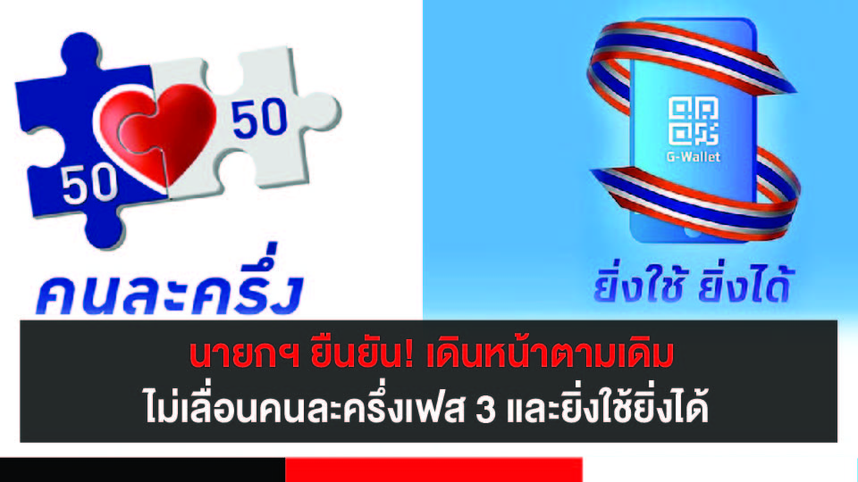 นายกฯ ยืนยัน! ไม่เลื่อนคนละครึ่งเฟส3-ยิ่งใช้ยิ่งได้ เริ่ม 1ก.ค. 64 นี้