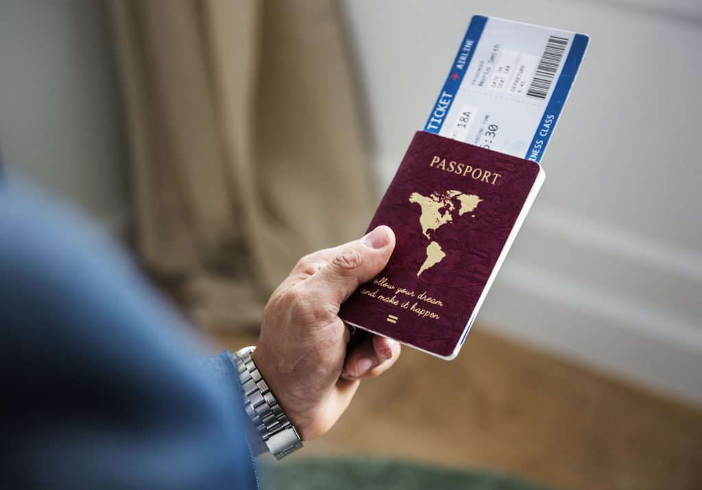 A Man Preparing To Travel