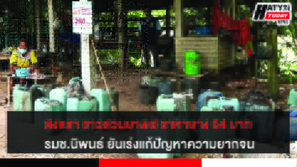 สงขลา ชาวสวนยางเฮ ราคายาง 64 บาท รมช.นิพนธ์ ยันแก้ปัญหาความยากจนอย่างยั่งยืน
